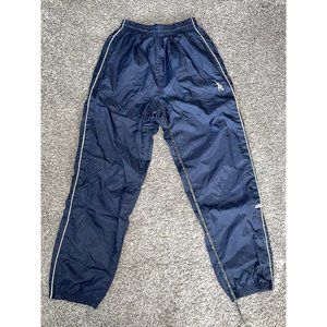 Reebok Pants Mens Sz Small Blue Windbreaker Track Zip Up Lined Joggers